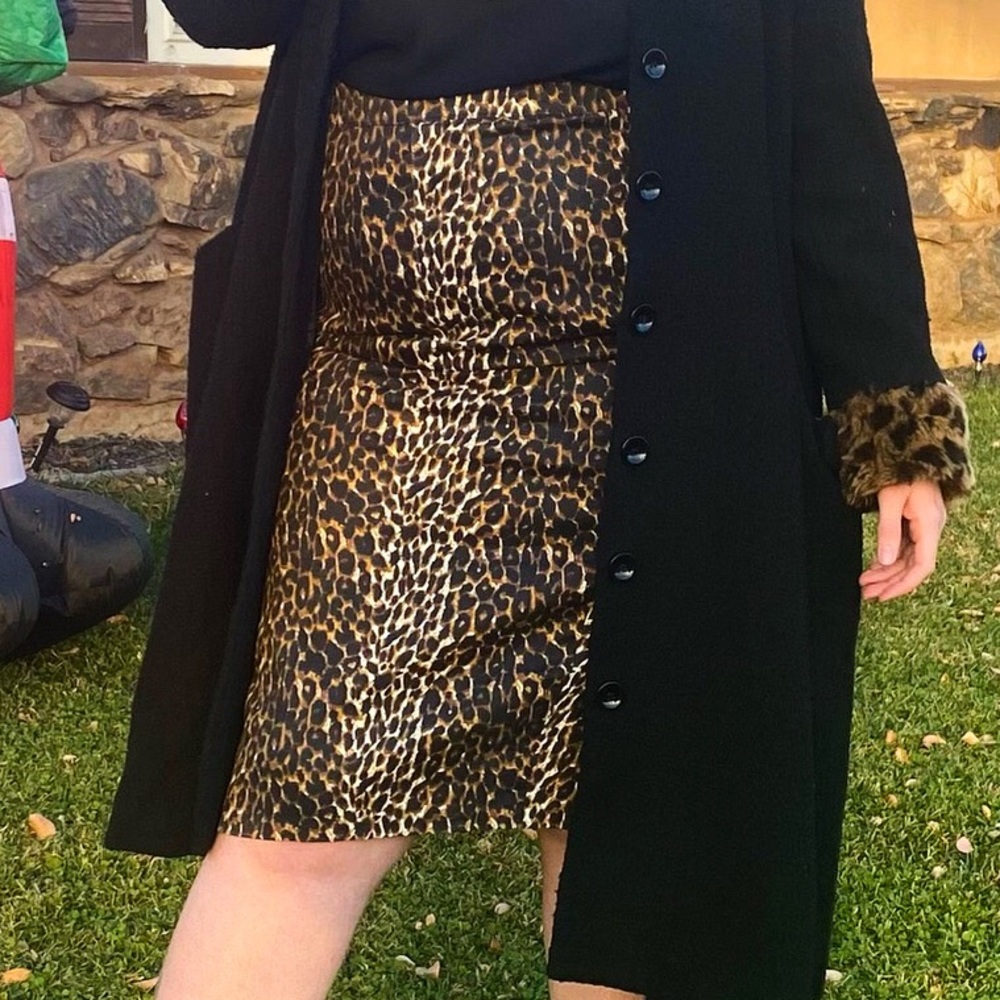 Vixen by Micheline Pitt Leopard Print Pencil Skirt, 2X